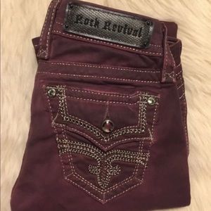 Rock revival Margie Burgundy pants 26